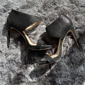 Vince Camuto Stiletto Black Shimmer Glitter Heel - perfect for valentines 💘